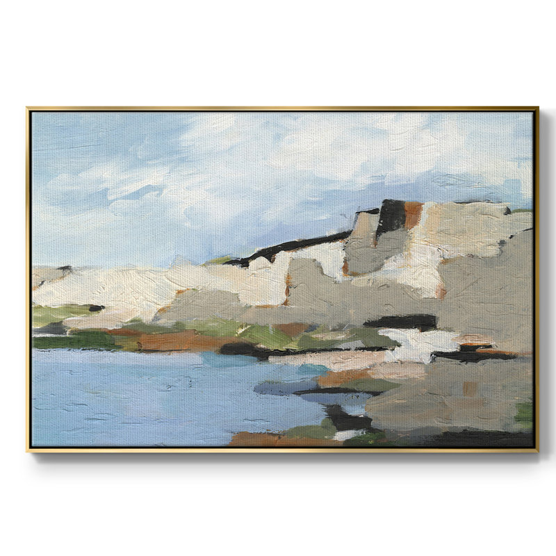 White Rock Cliff II, reproduction d'art sur toile, H 17 po x l 25 po x P 2 po, Or