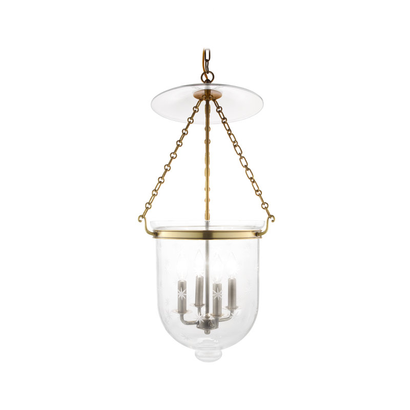 Williamsburg Hampton 4 - Light Pendant, Aged Brass/C3