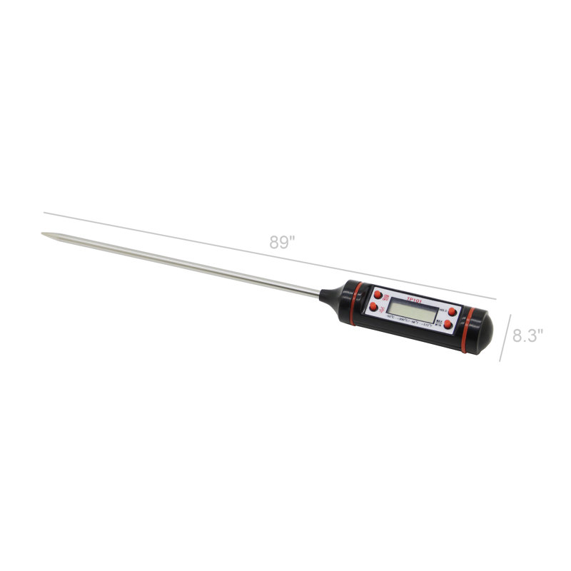 Thermomètre numérique en acier inoxydable avec écran DEL Fixturedisplays®