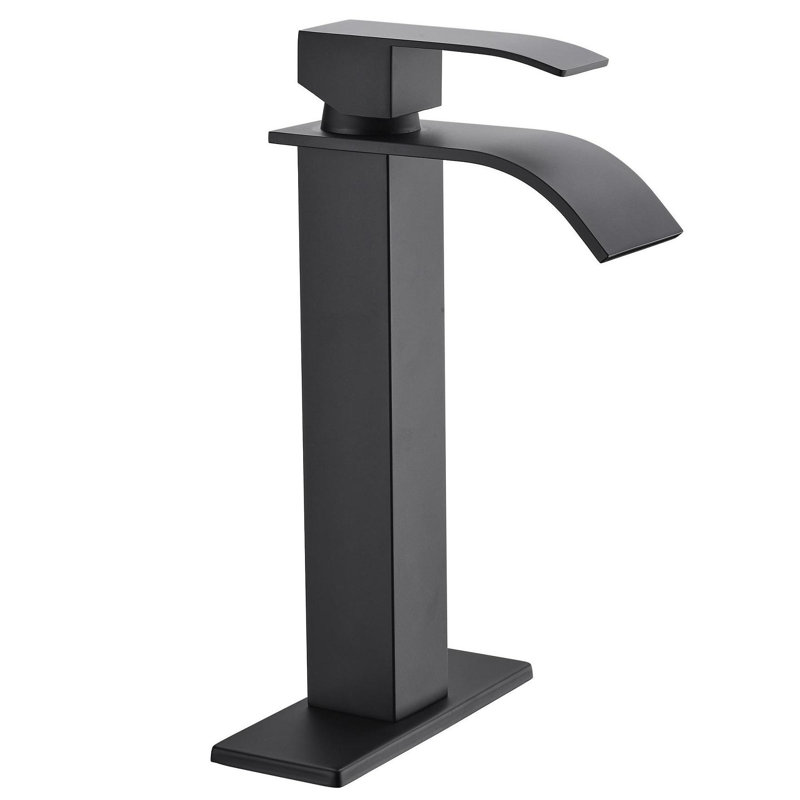 Single-Hole Single-handle Bathroom Faucet, Matte Black