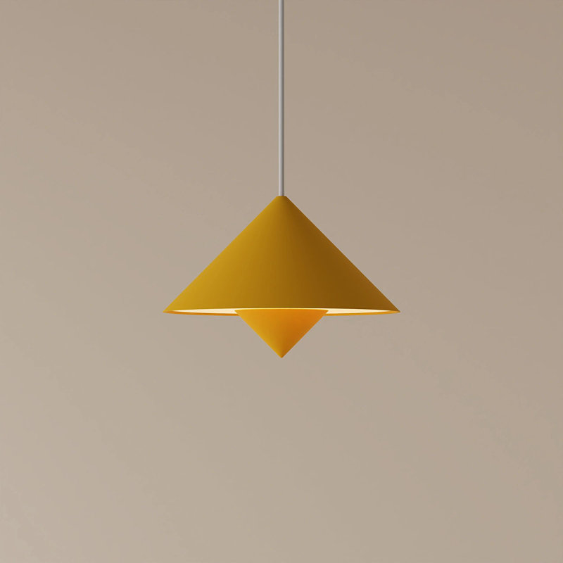 Jai Pendant Light, 11'' H x 9.84'' W x 9.84'' D, Sunrise, White