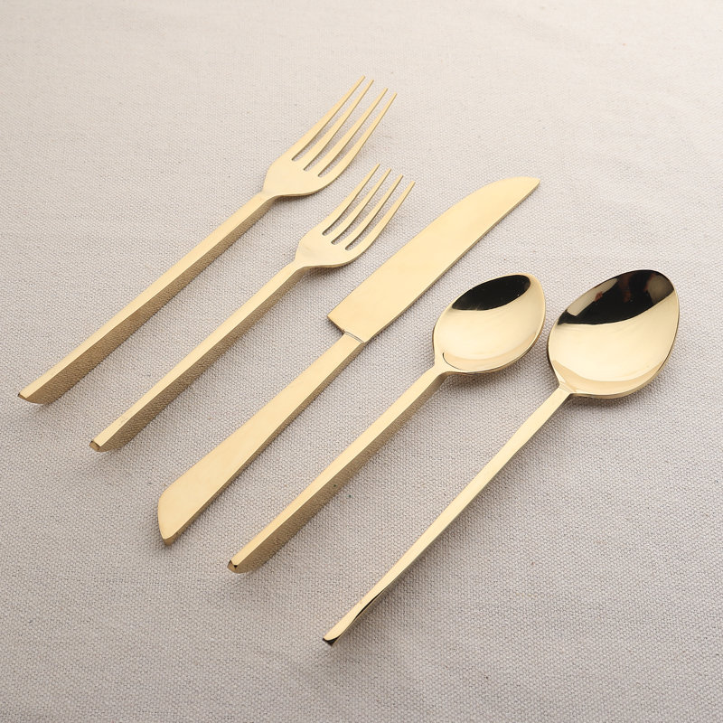 Fairfax Gold PVD 5 Pc. Flatware Set