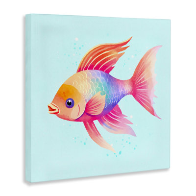 "Whimsical Gradient Fish", art mural par Andrea Haase