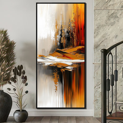 Olajide Abstract Autumn Forest In Ethereal Horizon I - Landscapes Wall Art
