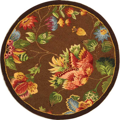 Tapis brun en laine touffeté à la main Hollander