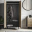 Amina 2 Door MDF 30% / MDF Melamine 30% / Iron 20% / Oak Veneered MDF 20% Wardrobe