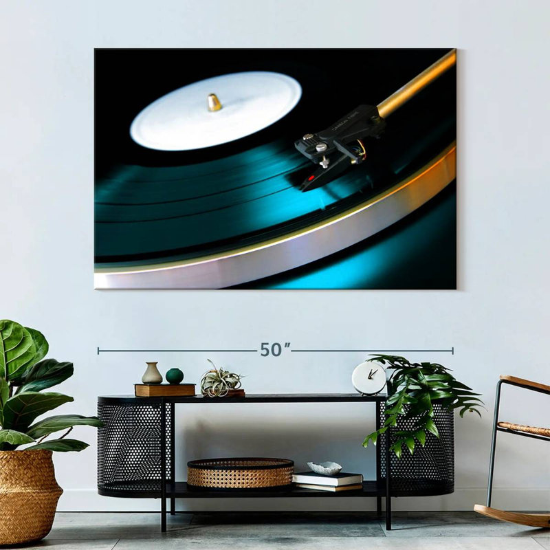 Abarca Playing Vinyl Record, 34" H x 51" W
