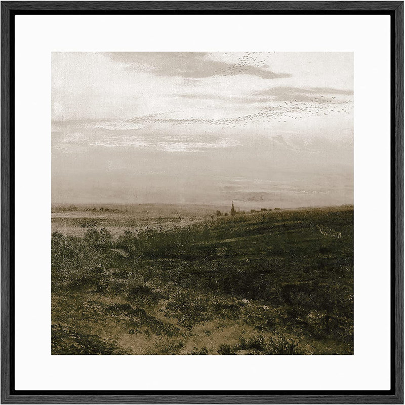Peinture sur toile, cadre flottant, Noir, H 24 po x l 24 po x P 1,5 po