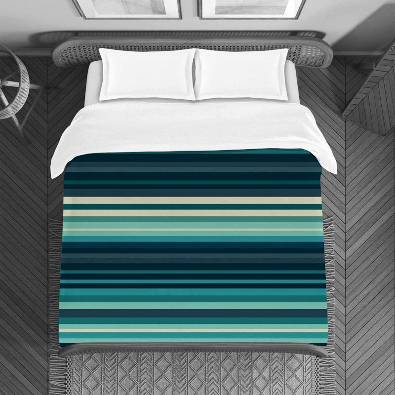 Polyester Striped Duvet Cover, Twin Duvet Cover
