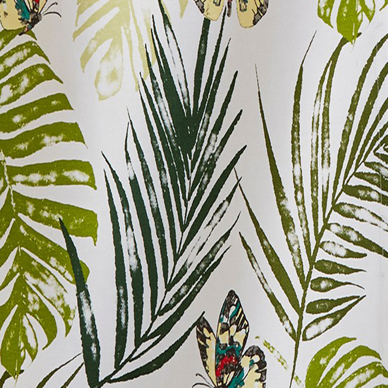 Palm And Butterfly Dishtowel S/2