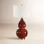  Gourd Burgundy Table Lamp