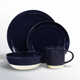 Canvas Home Shell Bisque Porcelain 16 Piece Dinnerware Set, Service for 4
