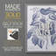 Bleu marine et lin, reproduction botanique encadrée - bois massif-1251745104-1251745113
