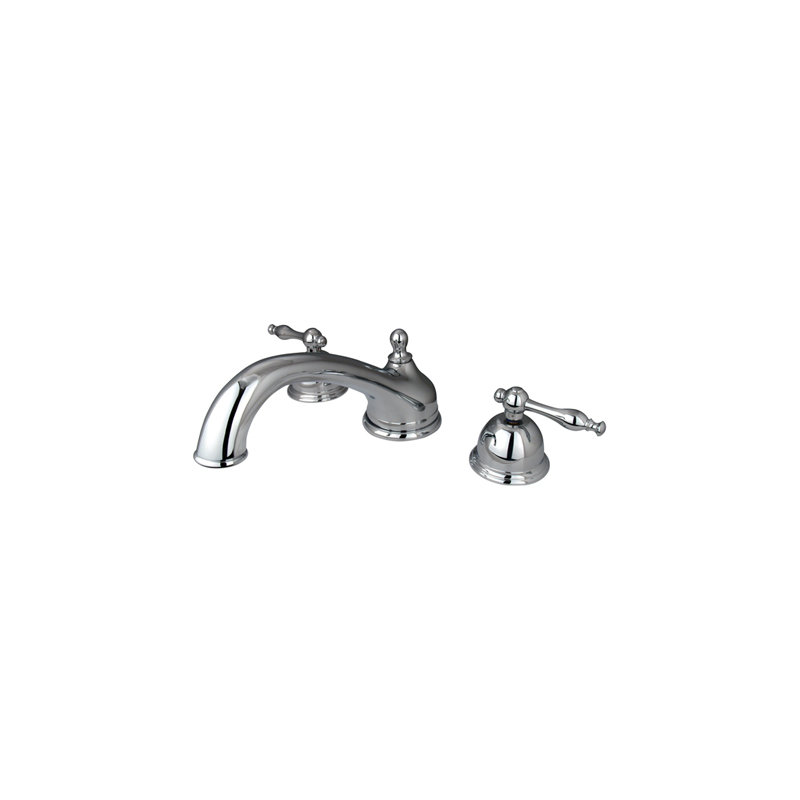 Chicago Double Handle Deck Mounted Roman Tub Faucet, Chrome