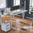 Felicja Adjustable Height Stainless Steel Standing Desk-792814946-792814943