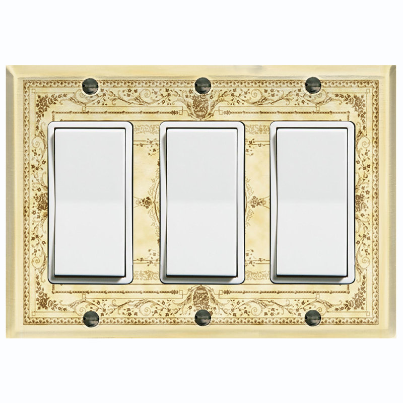 Élégant tapis beige avec motif de tapis et plaque murale à 3 panneaux
