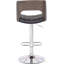 Tabouret de bar pivotant à dossier en bois cintré Bentwood