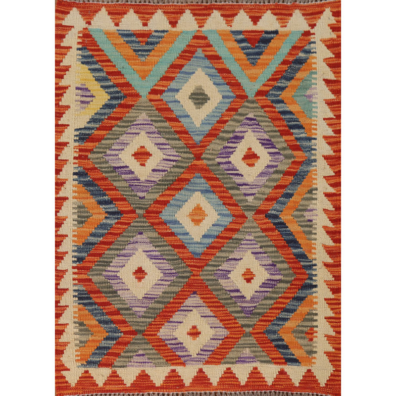 Multolor Kilim Oriental Foyer Rug 3x4