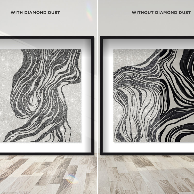 Emotional Set Shadowbox Abstract Print by Oliver Gal, Black Frame, 12 x 12, 25.5"H x 25.5"W, Black Shadowbox