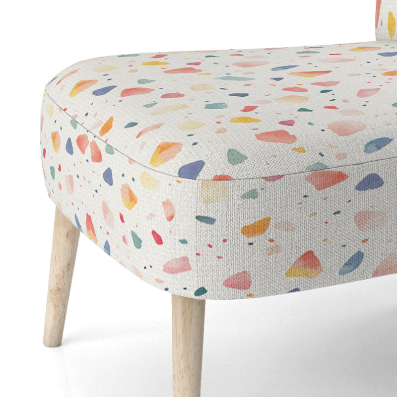 Chaise rembourrée Kids - rembourrée rose Confetti Breeze, Chaise d'appoint sans accoudoirs