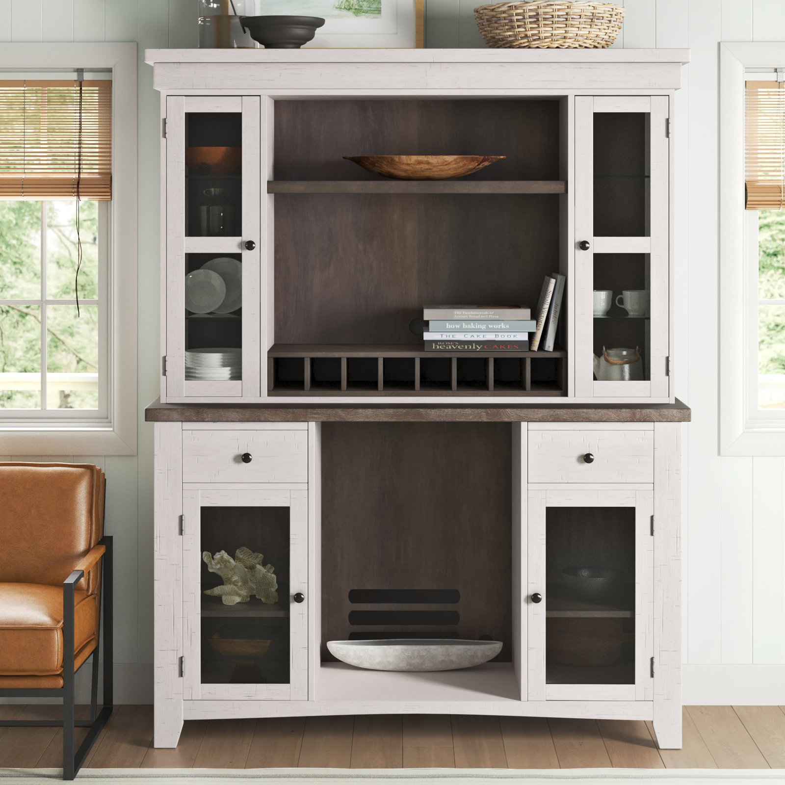 Sand & Stable™ Emmalyn Deluxe Lighted Dining Hutch & Reviews | Wayfair