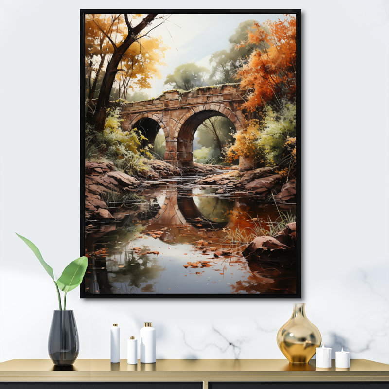 «Labrusca Orange Bridge Whispers Of History», reproduction sur toile encadrée, H 32 po x l 16 po x P 1 po