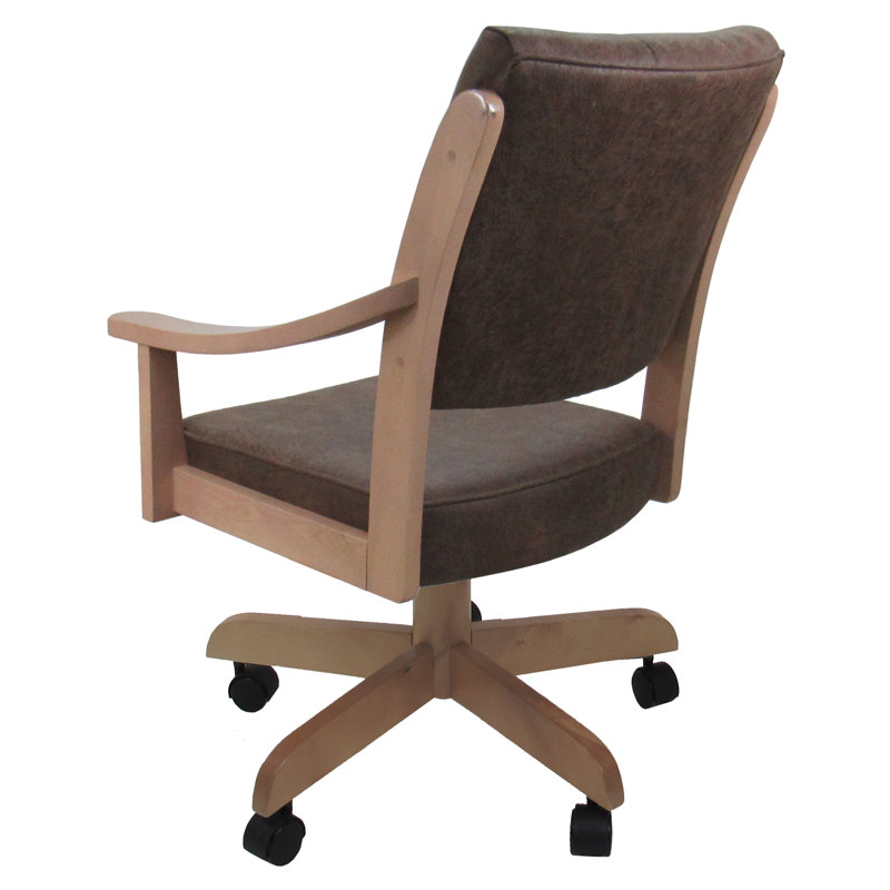 Casa Solid Wood Dining Caster Chair, Northwest Whiskey
