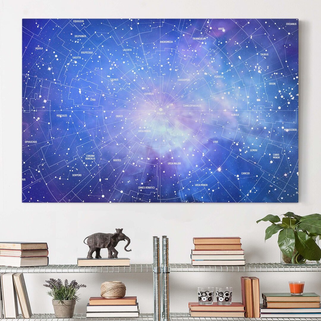 Leinwandbild Constellation Sky Map