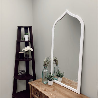 Wood Frame Arch Wall Mirror