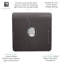 Trendi Switch 1 Gang 1 or 2 way 100w Rotary LED Dimmer Light Switch-117188540