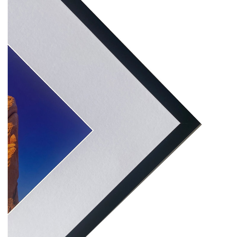 Cadres photo en PVC, cadres photo muraux avec verre HD et carton, ensemble de 5, Black