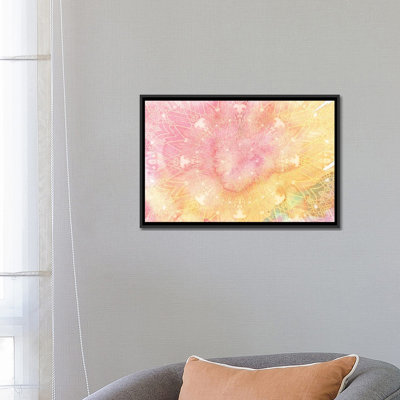 Mandala series : rose limonade, impression sur toile tendue
