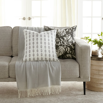 Cotton Throw Square Pillow Cover & Insert
