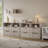  56.5"W Modern Fluted 4-Drawer Dresser With 2 Large Open Storage-918549065