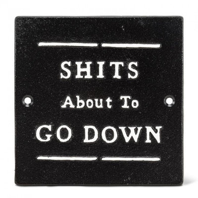 Sh*Its About To Go Down Sign
