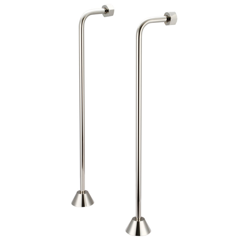Appui simple Aviston pour pied à griffes ou baignoire élégante, Nickel poli