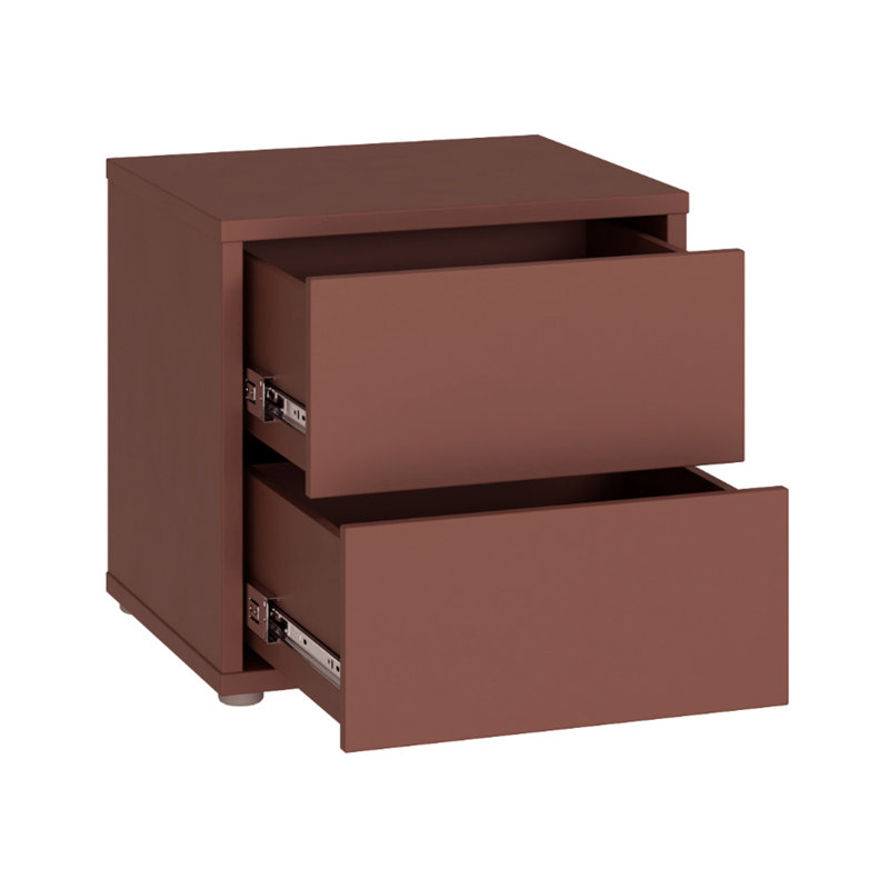 49.8 cm W Bedside Table, Terracotta
