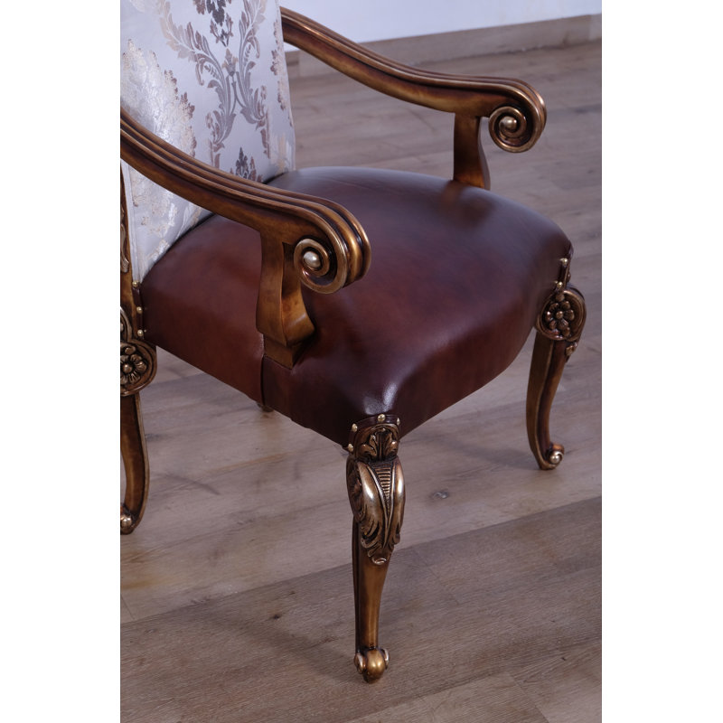 Leather Arm Chair, Parisian Bronze