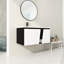 Meuble-lavabo mural 40 po avec lavabo en céramique et porte d'armoire à fermeture en douceur 40 po