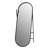Sagebrook Home's Elegant 23X60 Black Rounded Standing Mirror - Durable Iron, Glass, And MDF Design