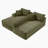 105'' Modular Sectional Sofa, Cloud Sectional Couch with Deep Seat, Modern Modular L-Shape Sofa Couch with Ottoman,Upholstered Couches for Living Room Bedroom,No Assembly, (GREEN)-892238155