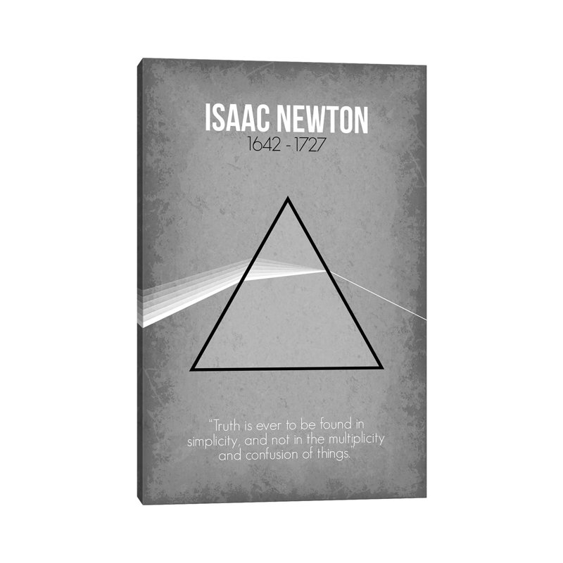 Isaac Newton 1 Piece Wrapped Canvas Wall Art, 101.6 cm H x 66.04 cm W x 1.91 cm D