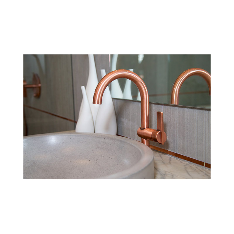 Priya Single Hole Bathroom Faucet with Drain Assembly, Satin Brass