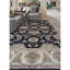 Tapis bleu et ivoire de haute qualité noué à la main