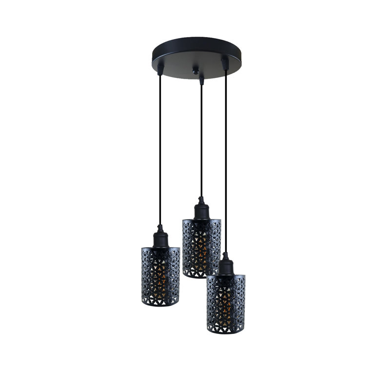Richburg 3 - Light Cluster Pendant, Black