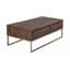 Table basse transitionnelle avec tiroir de rangement et pieds en métal robustes pour l'organisation du salon