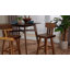 Tabouret de comptoir Bali & Pari Luli Suar - Tabouret en bois massif fabriqué à la main avec dossier-563139038