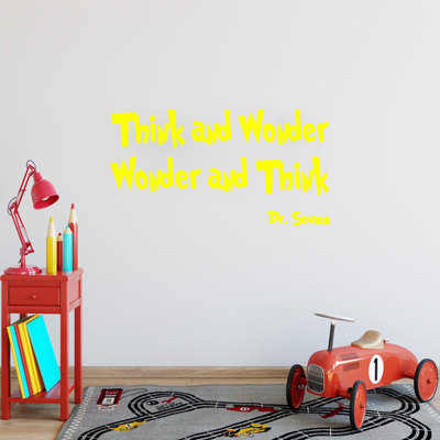 Adhésif décoratif "pense et wonder, wonder et pensons dr seuss quot"