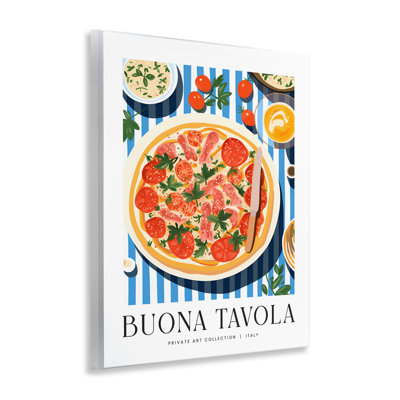Buona Tavola Classic Pizza Wall Plaque Art, design by Lettered and Lined
