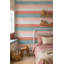 Papier peint rustique en bois, lames horizontales, bois peint, amovible-637541096